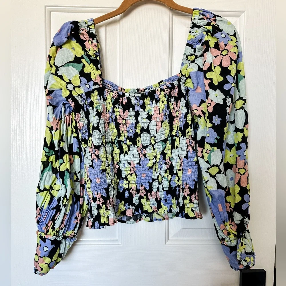 FREE PEOPLE Ariana Printed Crop Top - Size Medium